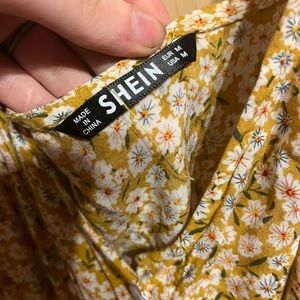 SHEIN floral yellow sundress